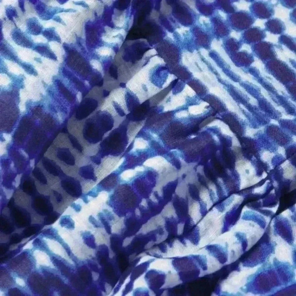 Solid & Striped Indigo Shibori Midi Dress sz L - Picture 4 of 11